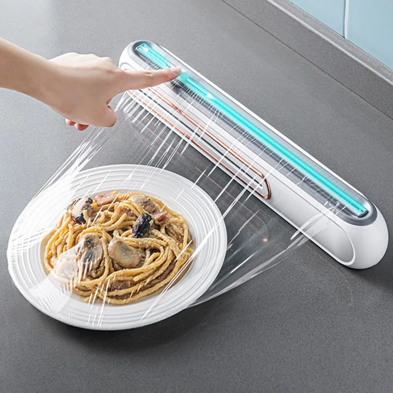 

Fresh-Keeping Film Cutter Food Wrap Dispenser Plastic Cutter Foil Cling Film Storage Holder Kitchen Household Kitchen Supplies