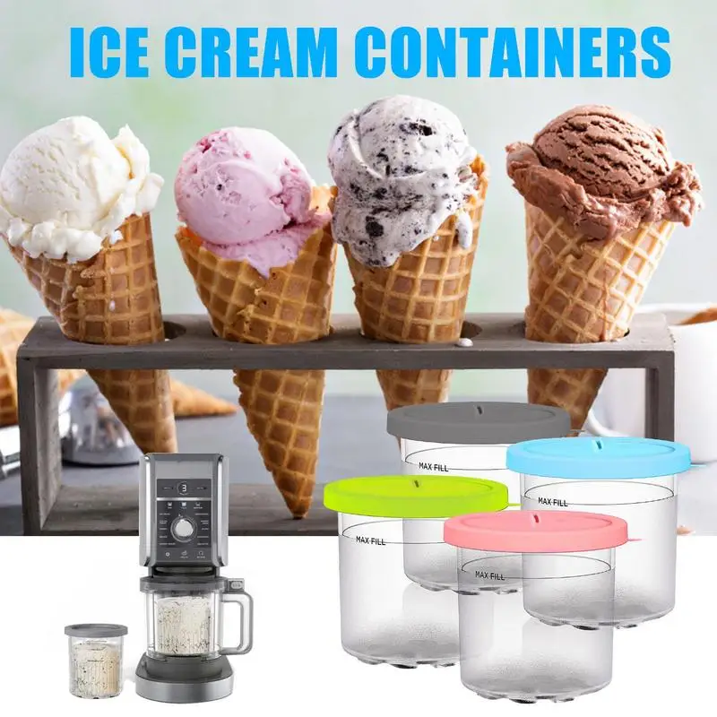 

Портативные пинты для мороженого, чашка для дома, многоразовый контейнер для мороженого и йогурта, банка для хранения, прочный герметичный ...