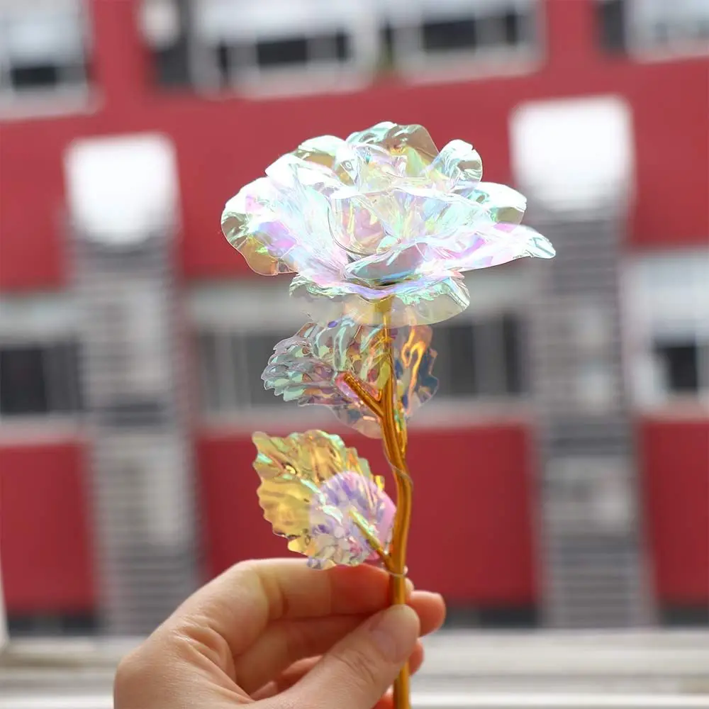 

Rose Gold Crystal Artificial Rose Flower The Best Gift for Christmas Wedding Anniversary Mother's Day Valentine's Day