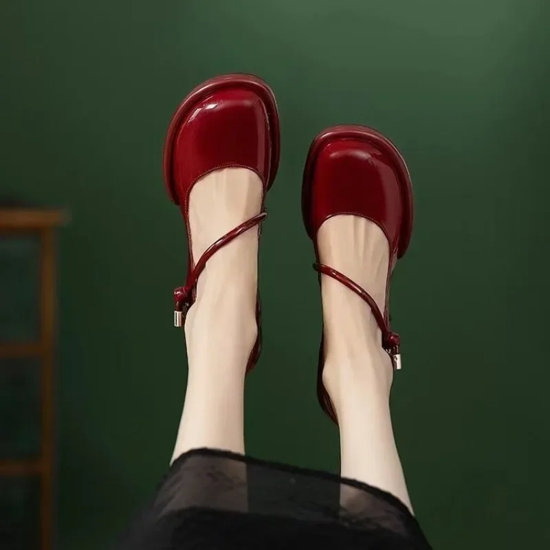 Туфли-лодочки женские на платформе и высоком каблуке винтажные Туфли Мэри Джейн