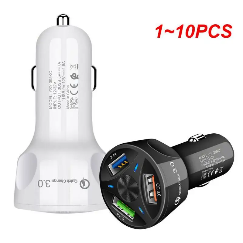 

QC3.0 3 USB Car Charger Quick Fast Charge For X 7 8 IPad Universal For P30 Fast Charging 5V
