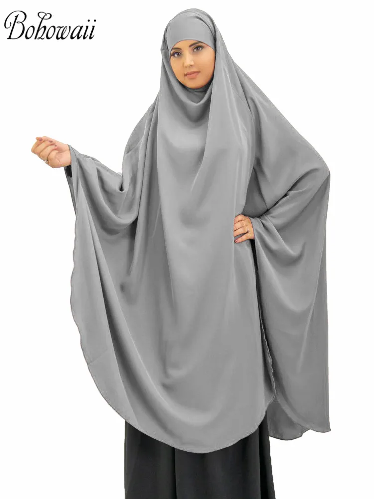 Abaya Prayer Garment Long Khimar Muslim Traditional Festival Jersey Hijab Clothes Light Soft Comfortable Tenue Musulmane Femme