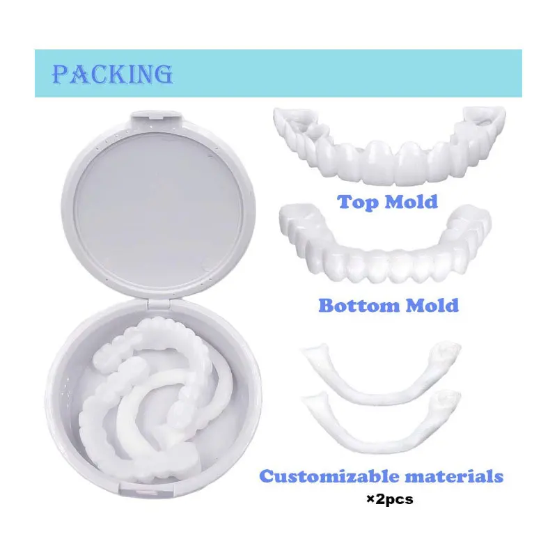 Силиконовые виниры зубные приборы регулируемый фиксатор для ложных зубов