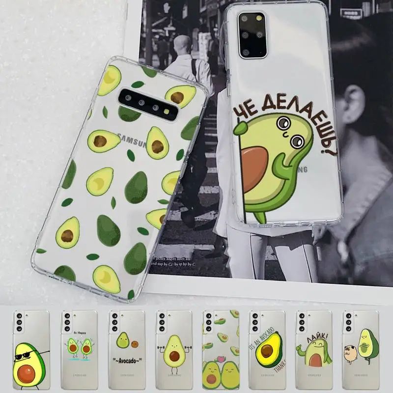 

Fruit Avocado Phone Case for Samsung A51 A52 A71 A12 for Redmi 7 9 9A for Huawei Honor8X 10i Clear Case