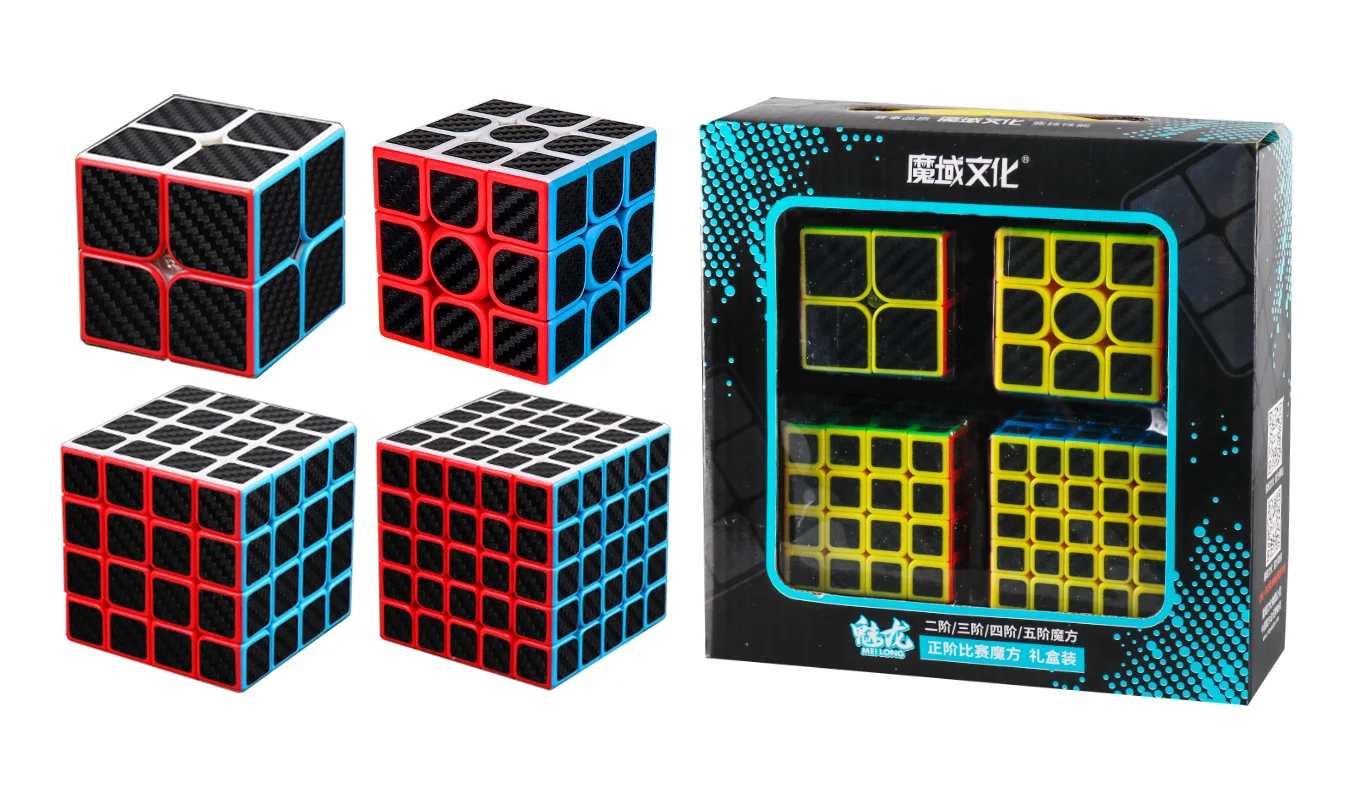 MoYu скоростной куб 4 шт. Набор Подарочный набор магический 2x2x3x3 4x4x4 5x5x 5 треугольный