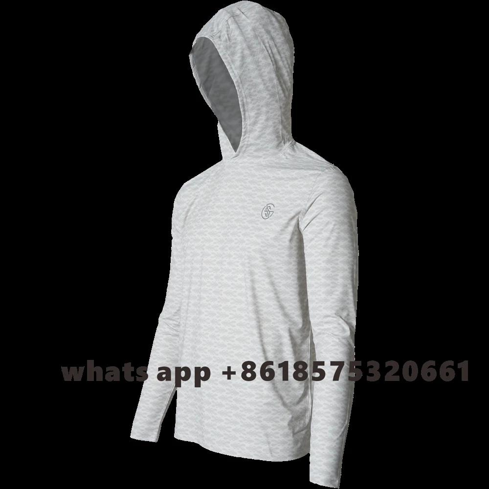 Fishing Apparel Outdoor Long Sleeve T-shirt With Hood Sun Protection Breathable Angling Clothing Fishing T-shirt Uv