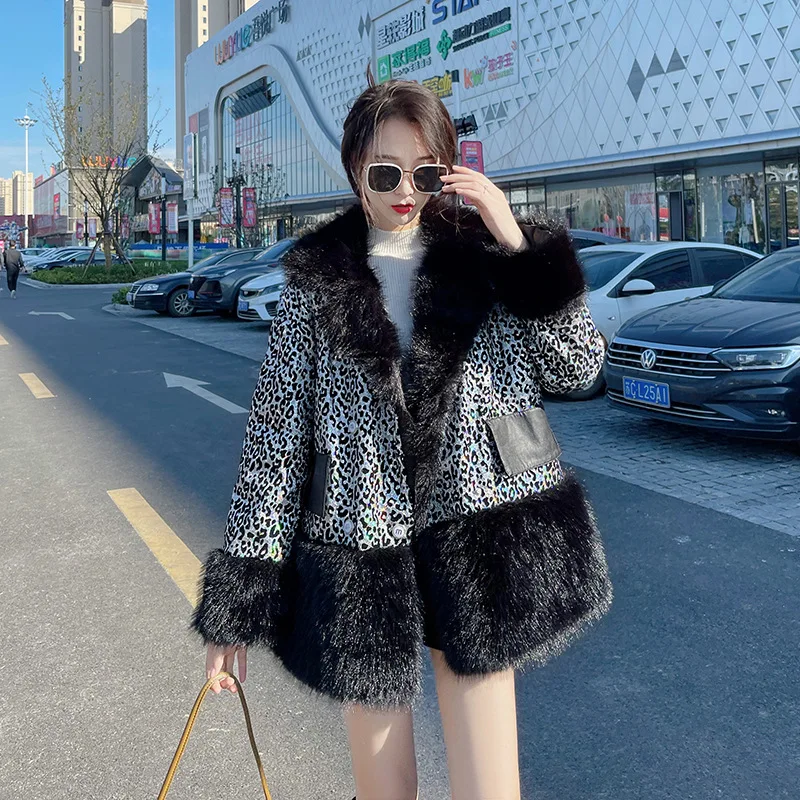 2022 fur coat women's mid-length autumn and winter new thick plush fur young fur coat