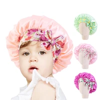 childrens elastic print bandage round cap men and women baby cute shower cap headscarf cap