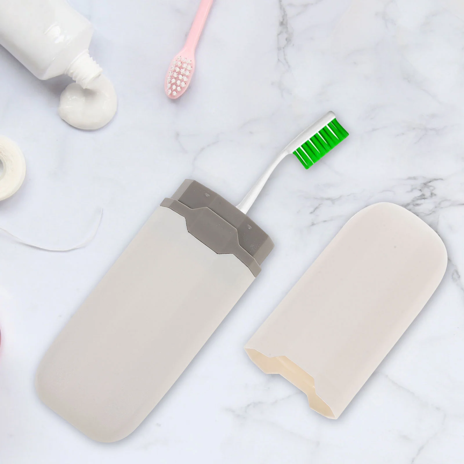 2 шт. дорожные контейнеры для туалетных принадлежностей чехол зубной щетки