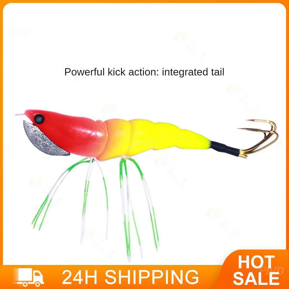 

Рыболовные Деревянные Приманки в виде креветки, практичная цельный хвост, бионическая приманка, 10 цветов, износостойкая портативная бионическая приманка, Рыболовный инструмент