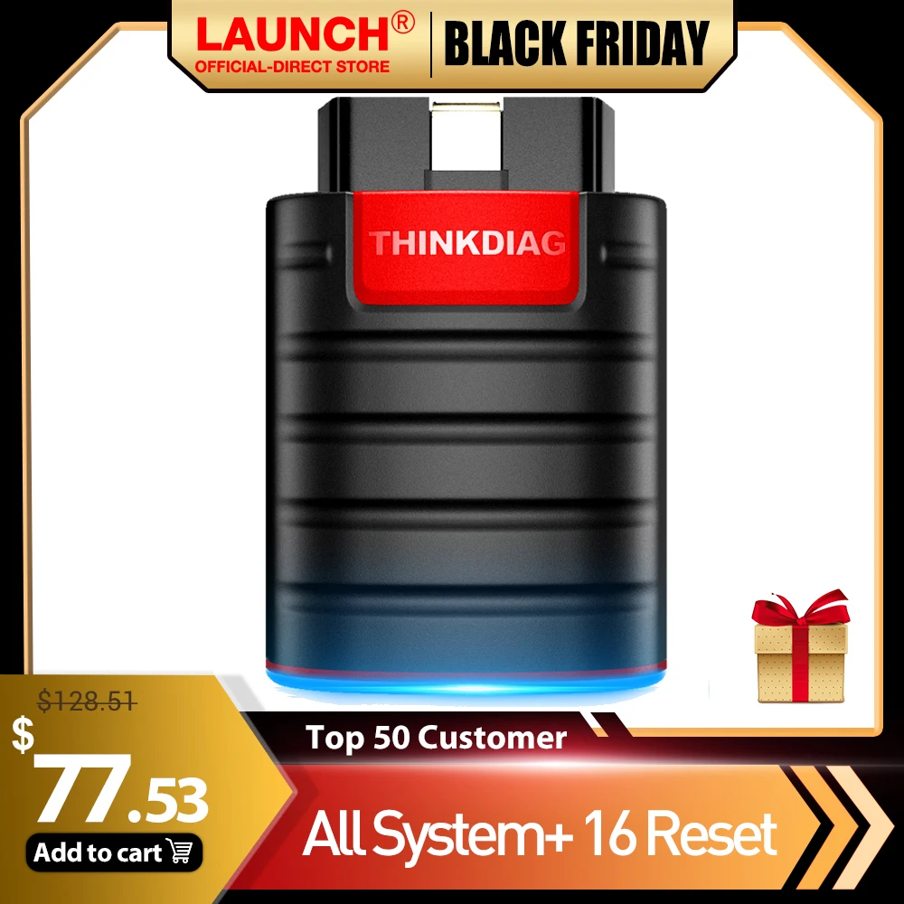 

Thinkcar THINKDIAG Full software 1 Year free update All System 16 Reset Auto OBD2 Scanner OBDII Diagnostic tool PK AP200 reader