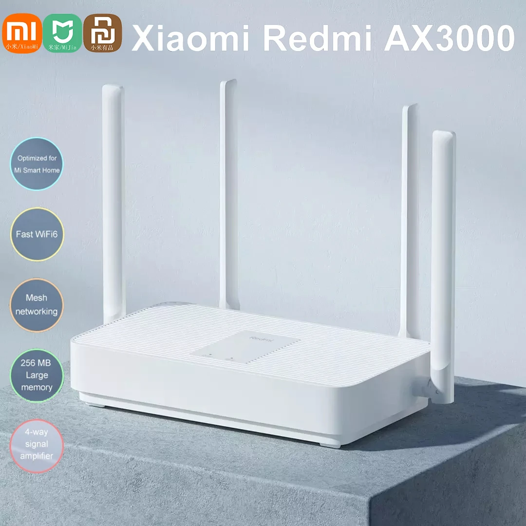 Wi-Fi-роутер Xiaomi Redmi AX3000, 6 ядер, 256 ГГц, ГГц