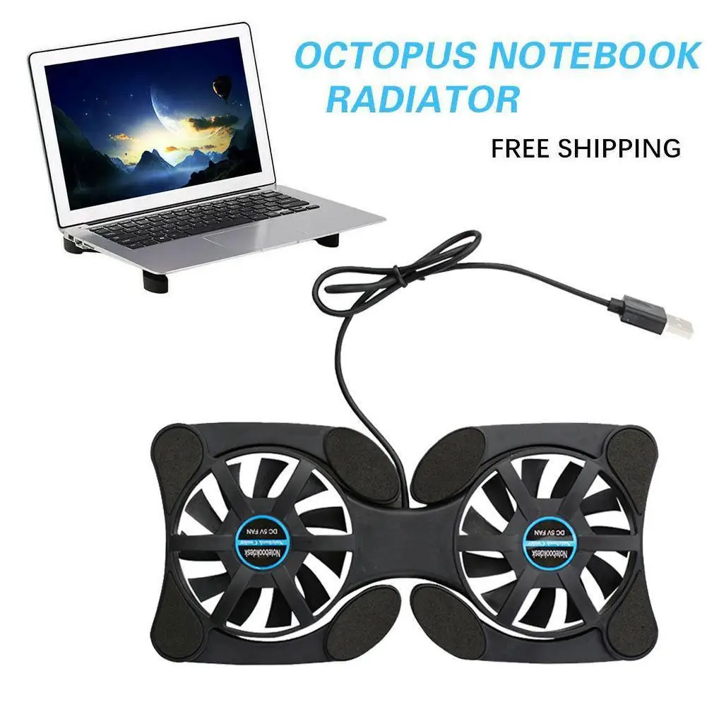 USB Laptop Cooling Pads Foldable Cooling Fan 2 Fans Radiator Portable For 14.1 Notebook Computer PC Cooler USB Laptop Cooling Pads Foldable Cooling Fan 2 Fans Radiator Portable For 14.1 Notebook Computer PC Cooler