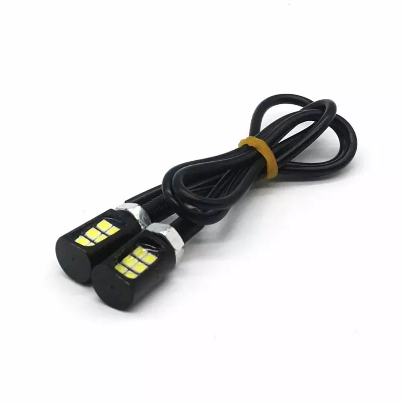 

2pcs 12V Car Licence Plate Light 3030 6SMD Screw Bolt Lamp License Tag LED Bulb for Motorcycle Truck Vehicles