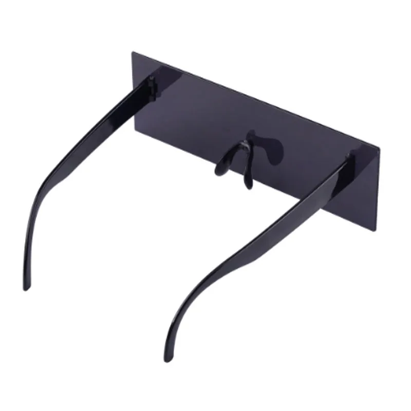 Черная длинная оправа квадратные солнцезащитные очки забавный пиксель