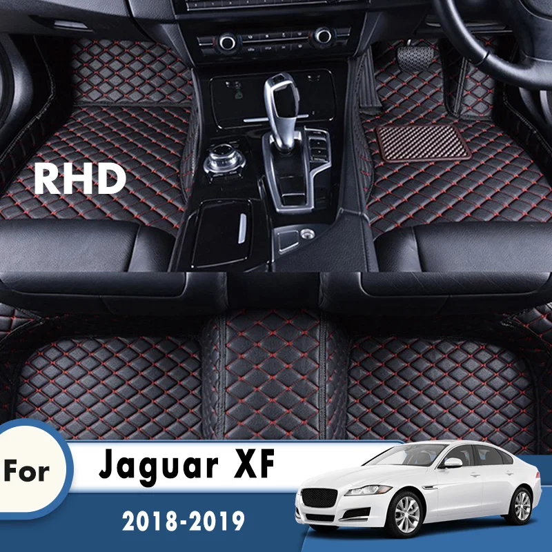 

RHD Car Floor Mats For Jaguar XF 2019 2018 Carpets Custom Auto Accessories Interior Foot Pads Automobiles Waterproof Styling