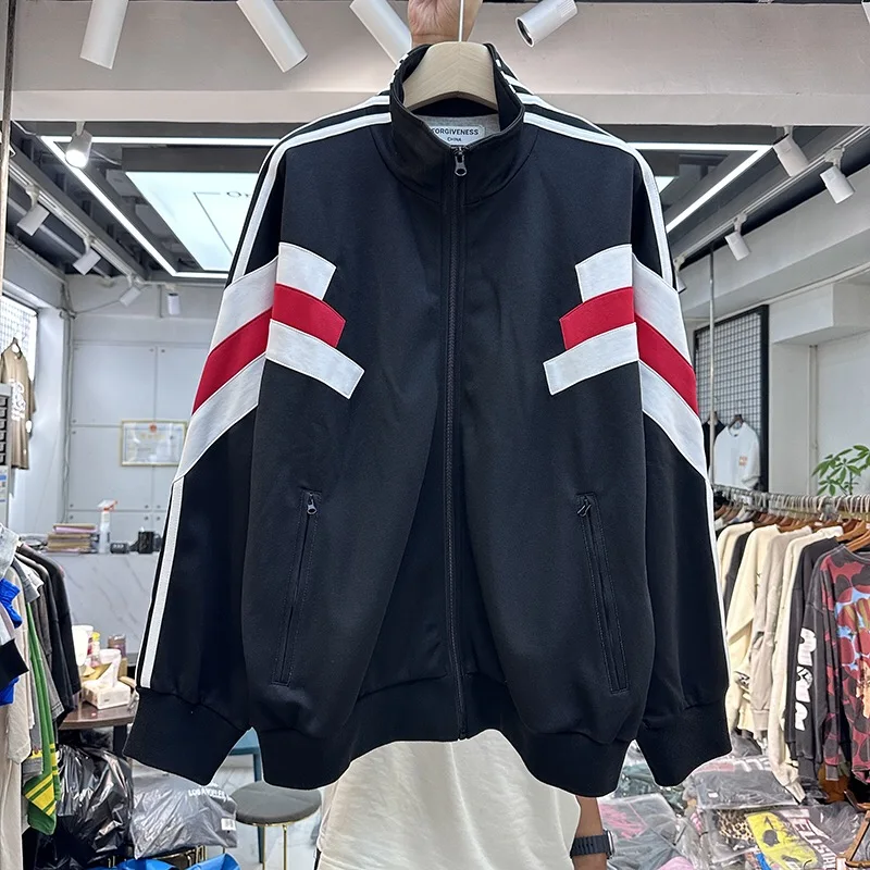 

Sport jacket with stand collar jacket