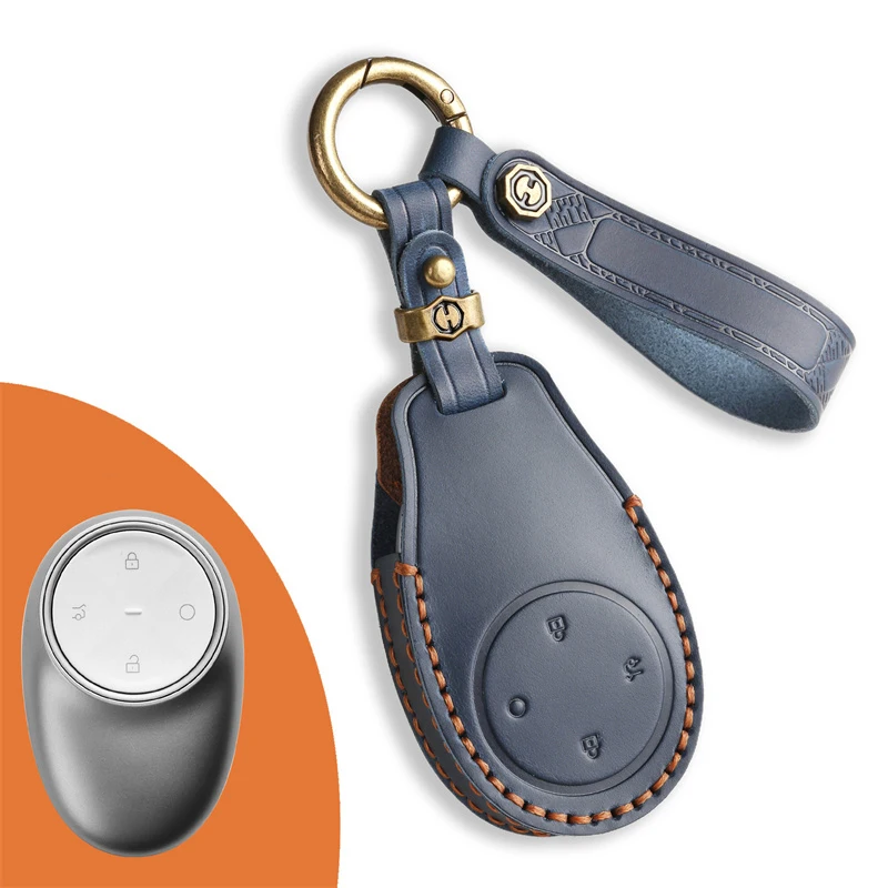 

Кожаный чехол для автомобильных ключей для GAC AION RT 2025, украшение для дистанционного управления, чехол для ключей, кольцо-держатель, брелок, аксессуары для интерьера