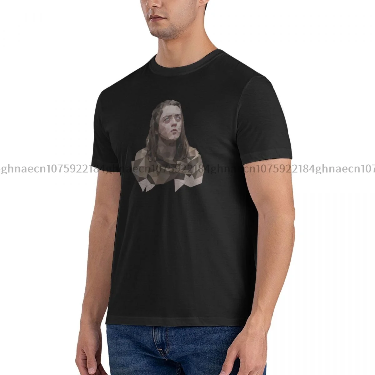 

T Shirt Men Pure Cotton Not Today T-shirt Arya Stark Tee Tops Crew Neck Short Sleeved 3D Printing T-shirt Clothing Short Sleeve