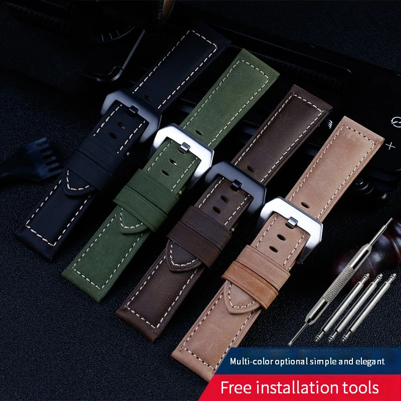 Ремешок из воловьей кожи для Panerai PAM441 386 111 аксессуары часов сменный Браслет