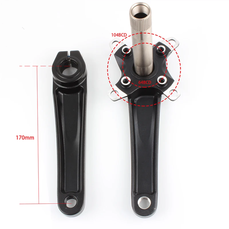 SLX Crankset 3*9S 3*10S MTB алюминиевый сплав интегрированный Crank 104/64BCD велосипедная