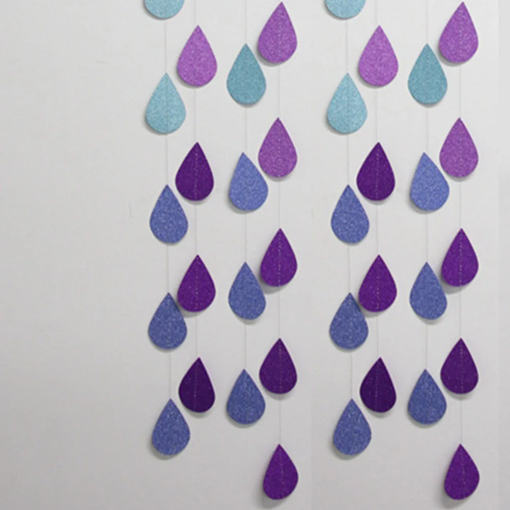 

Бумажная гирлянда в виде капли воды, декоративная подвесная гирлянда с цветочным рисунком, украшения для дома для маленьких мальчиков