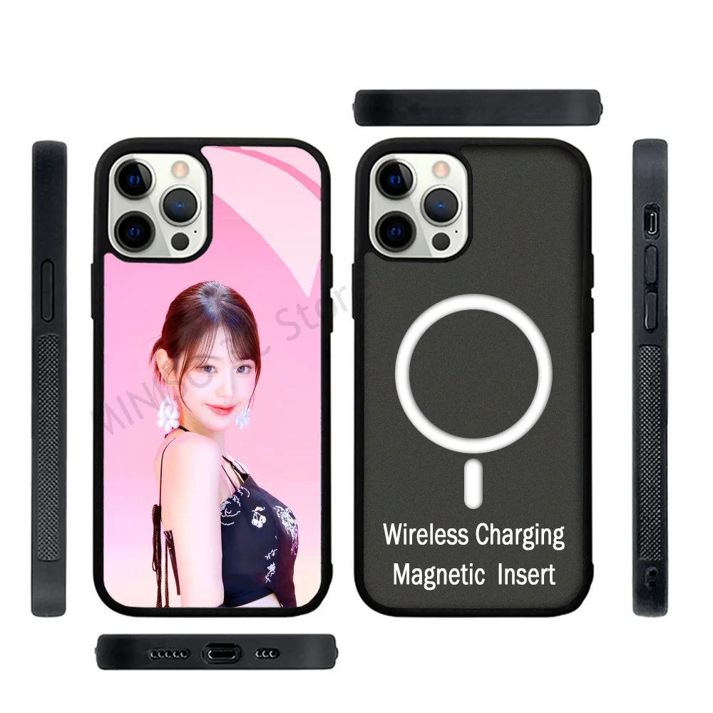 Чехол для телефона Wonyoung Kpop Ive сильный магнитный IPhone 15 14 13 Pro Max 11 12 Mini Magsafe