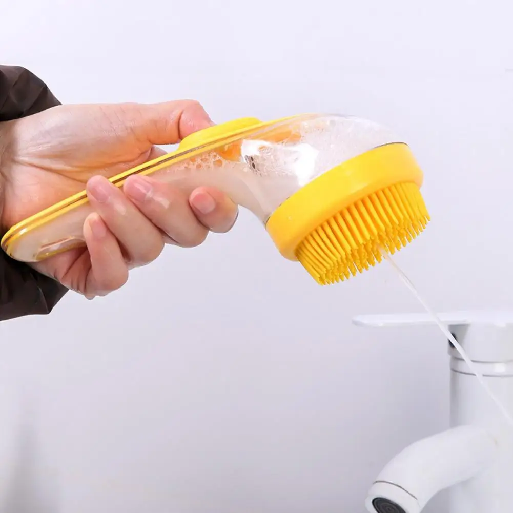 Щетка для ванны с контейнером мыла шампунем щетка ухода за домашними животными