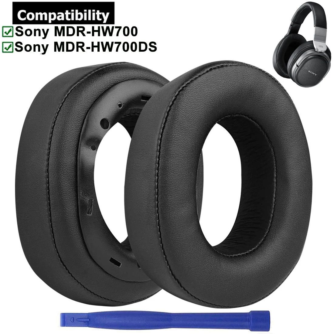 

1Pair Replacement Earpads Ear Pad Cushion Cups Cover Repair Parts for Sony MDR-HW700 MDR-HW700DS MDR HW700 HW700DS Headphones