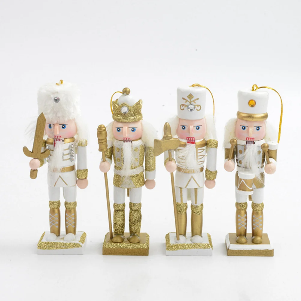 

4pcs Nutcracker Christmas Decoration Xmas Tree Hanging Nutcracker Pendant Nutcracker Crafts