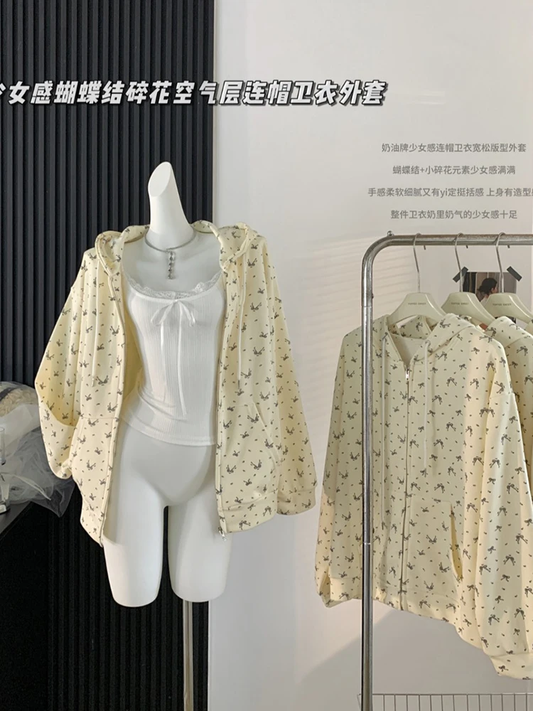 Женская толстовка с капюшоном на молнии длинным рукавом