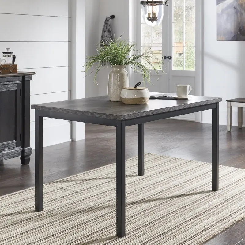 

Clayton Metal Dining Table, Black