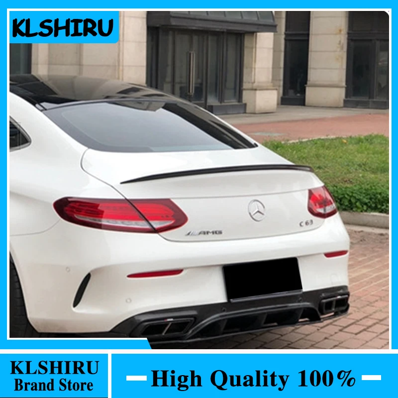 

Спойлер из углеродного волокна для Mercedes C Class W205 Coupe спойлер заднего багажника, крыла C200 C250 C300 C180 C350 2 двери автомобиля 2014 2015 и выше