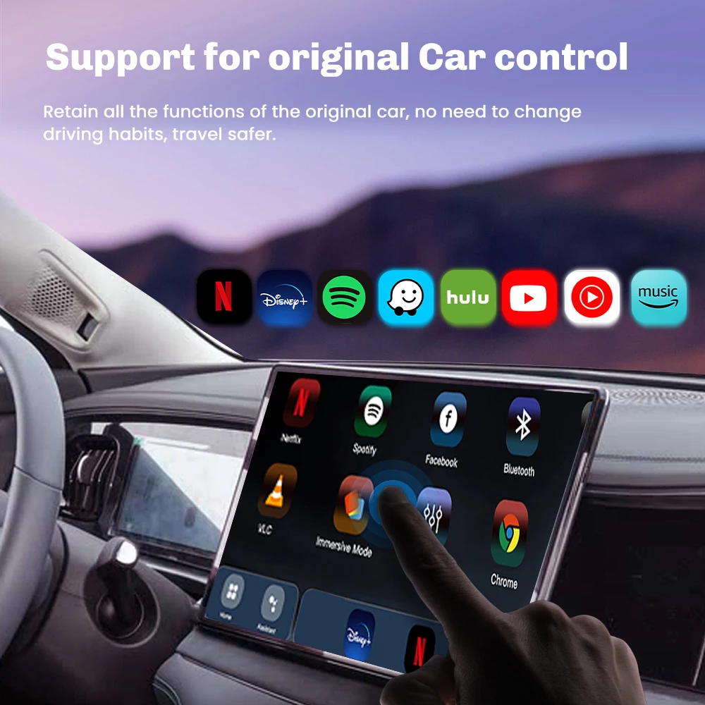 Фото НОВЫЙ MMB MAX Android 13 CarPlay Ai Box 8 + 128G QCM6125 8-ядерный Netflix и YouTube GPS 4G LTE для BYD Мультимедийное видео Android Auto №5