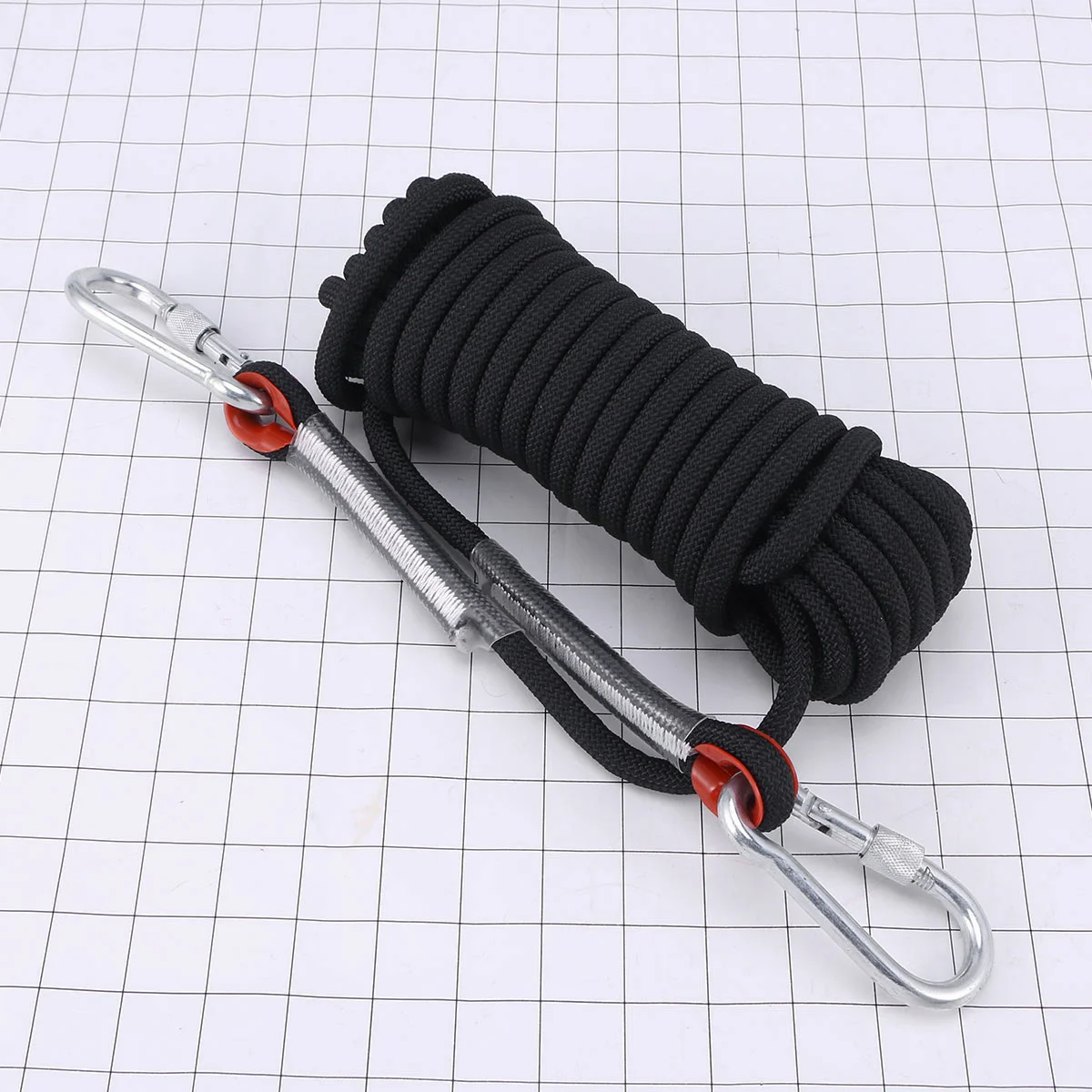 

10M 10mm Thickness Tree Climbing Safety Sling Rappelling Rope Auxiliary Cord Equipment (Black)