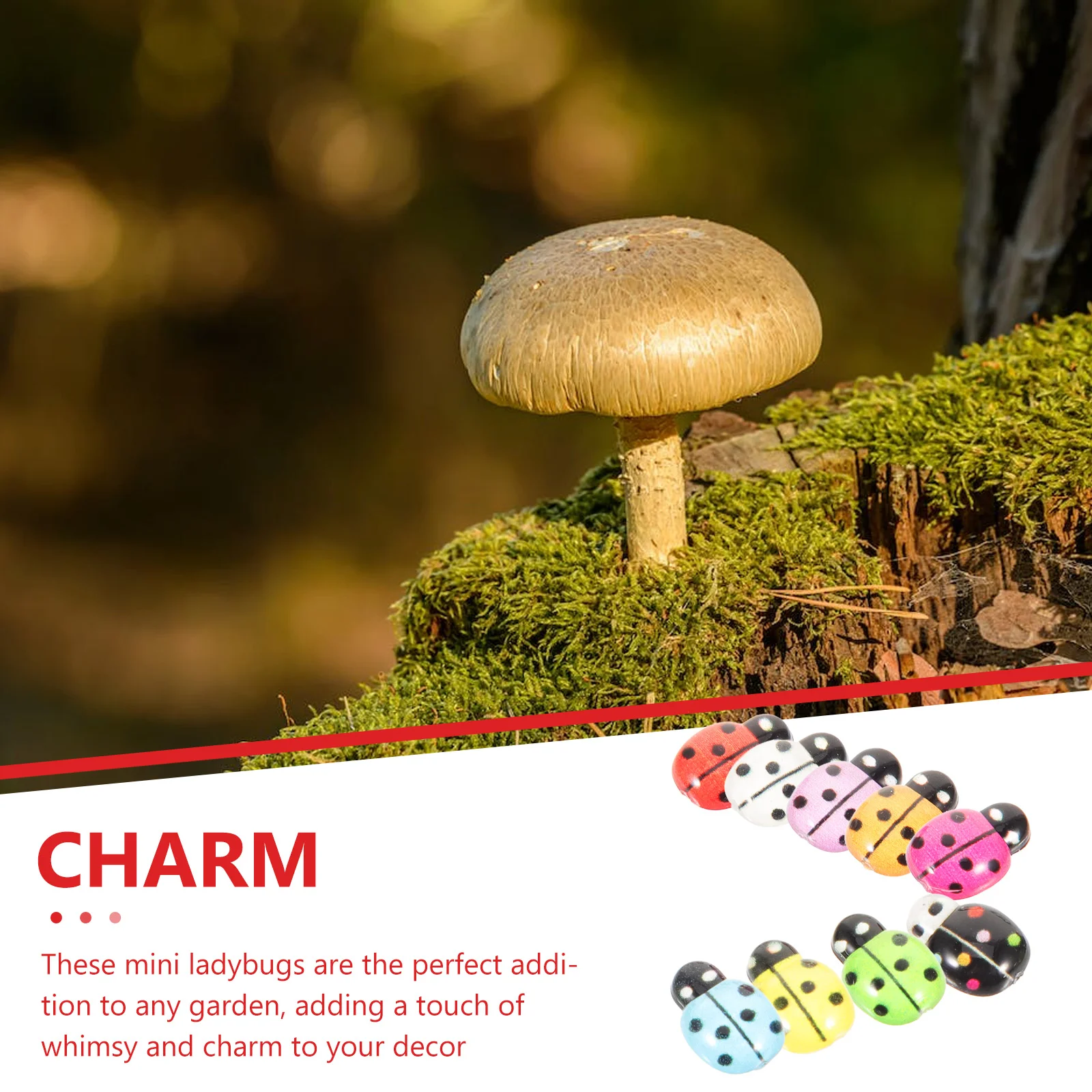 50 шт. сочные микропейзажи горшечные растения божья коровка подвески для поделок