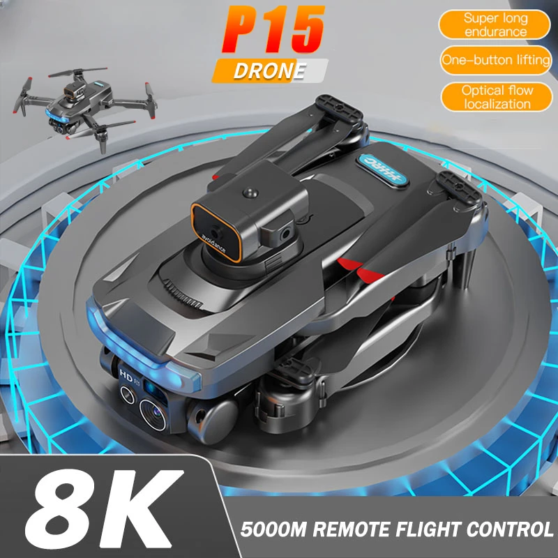 

P15 Drone 4K/8K Aerial Photography Aircraft High-Definition Dual-Camera Obstacle Avoidance Positioning Anti-Collision Drone