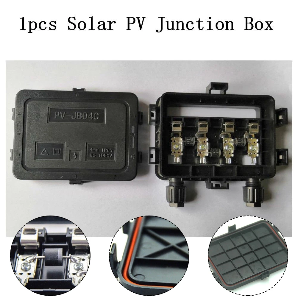 150W - 300W Solar Junction Box waterproof IP65 for Solar Panel connect PV junction box solar cable connection with diode