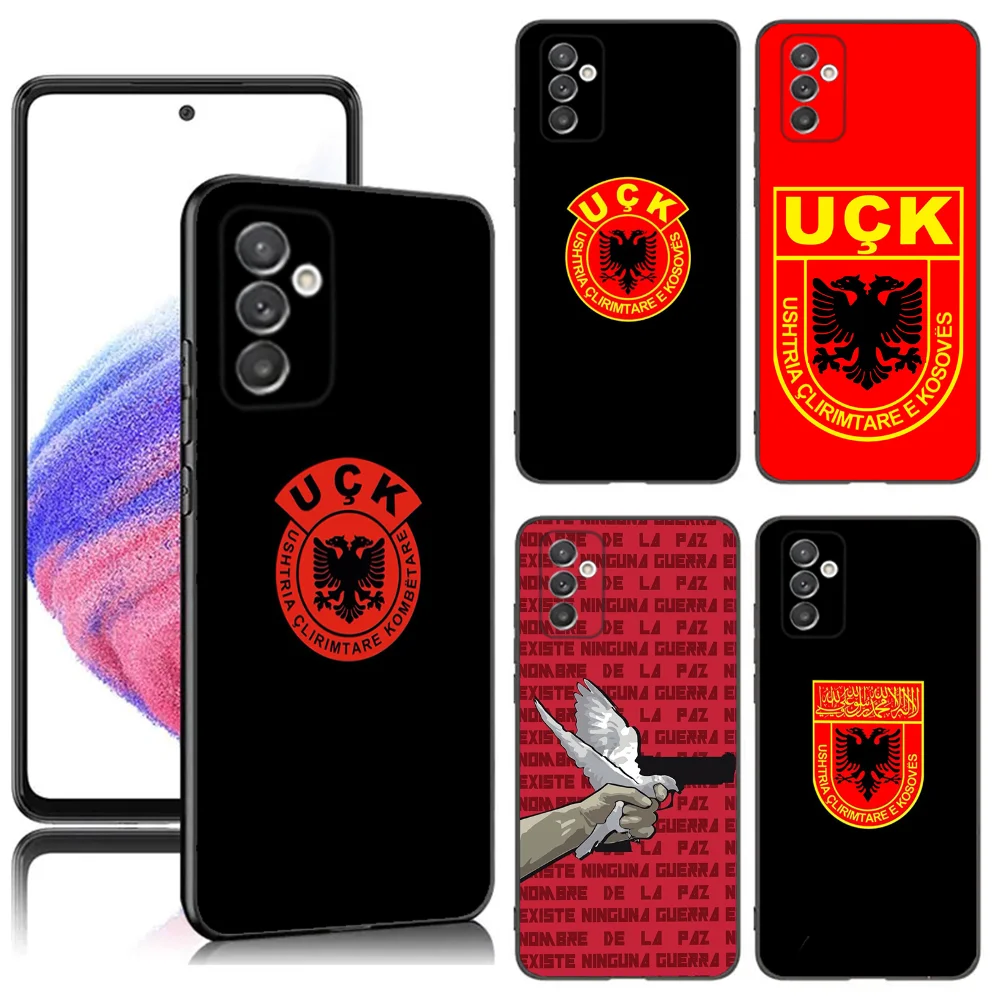Чехол для телефона UCK Kosovo Liberation Army Samsung S24 23 22 30 21 10 9 Ultra Plus Lite FE 5G черный мягкий чехол