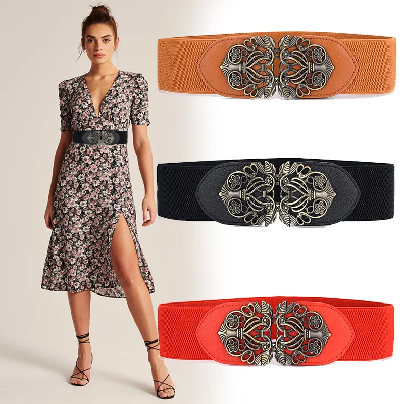 

Korean Version Vintage Dress Belt Elastic Webbing Women's Sweet Girdle