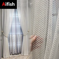 romantic french luxury curtains for living room sheer fabric light transparent balcony bedroom tulle drape windows cortinas 35