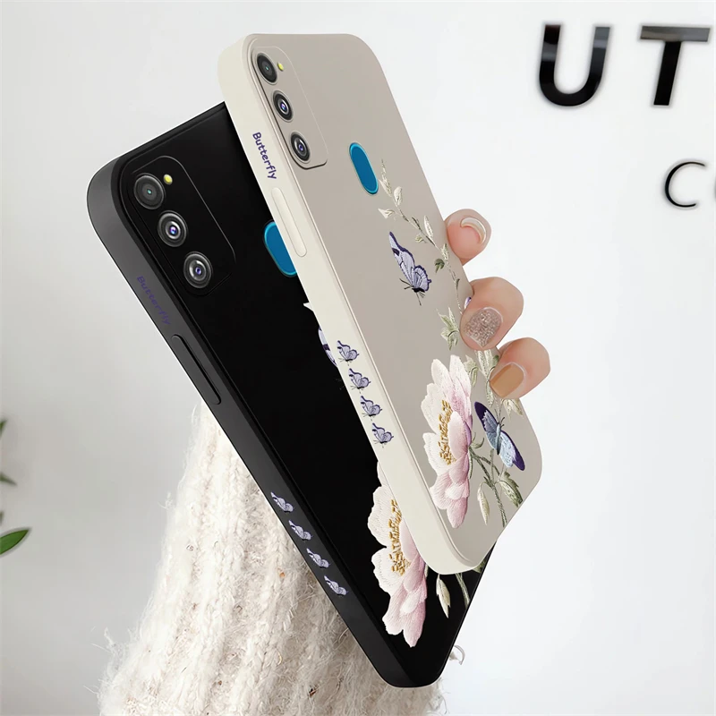 Винтажный чехол для телефона с розовыми цветами Samsung Galaxy M53 M33 M02S M10 M11 M12 M22 M42 M80S J7Prime