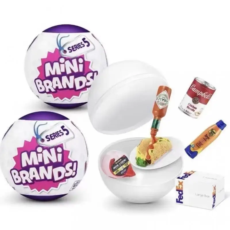 

Zuru Mini Brand Supermarket 3 Generation Five Times Surprise Egg Blind Ball Purple Three Miniature Toy Ornaments Anime Figure