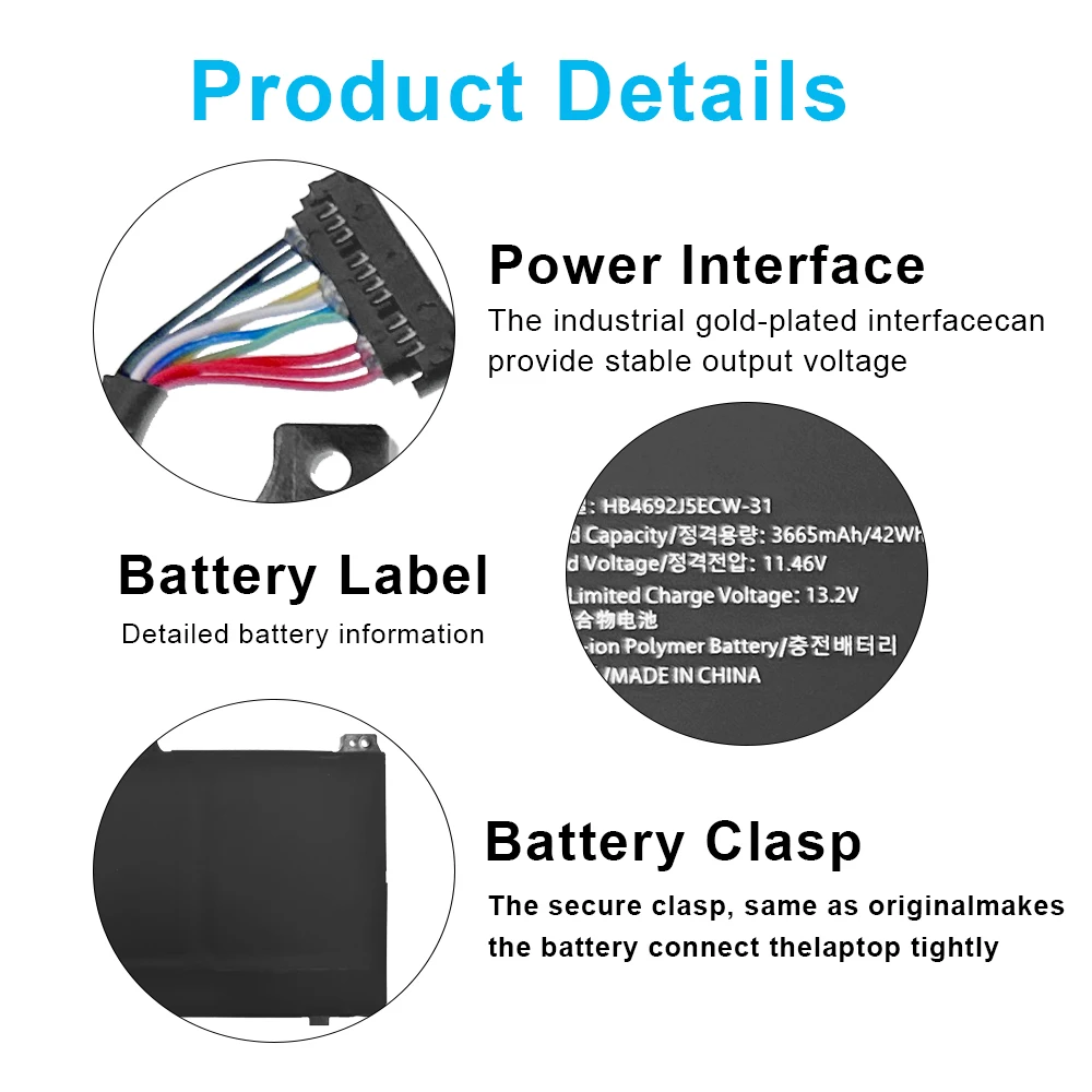 Фото HB4692J5ECW-31 Аккумулятор для ноутбука Huawei MateBook D15 2020 15-53010TUY BoB-WAE9P Boh-WAQ9RP HLY-19R HNL-WFP9 BBR-WAH9 BDR-WFH9HN №2