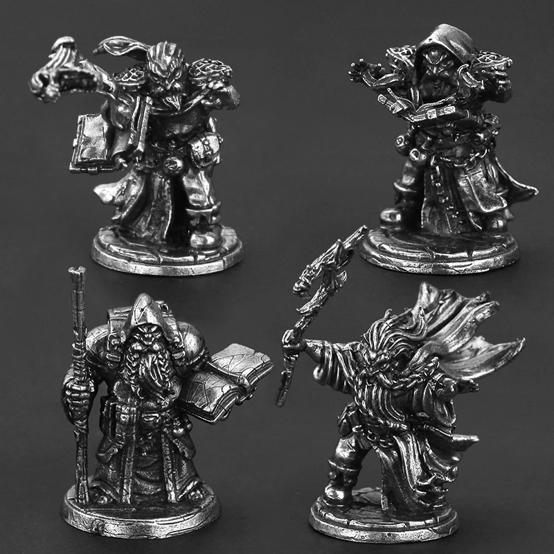 Белая медная экшн-фигурка карлика в стиле ретро модель волшебника игрушка ручной