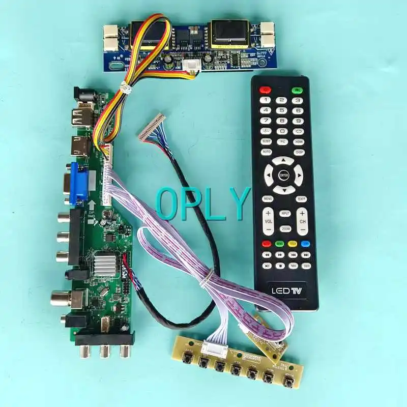 

Плата контроллера цифрового сигнала DVB подходит для QD15XL16 4-CCFL 1024*768 15 "LVDS 20-контактный ЖК-экран HDMI-совместимый VGA USB-пульт дистанционного управления
