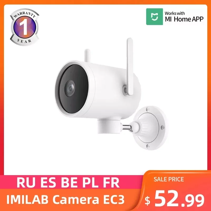 

Уличная Улучшенная Ip-камера ночного видения EC3, 2K, Wi-Fi, камера видеонаблюдения, вращающаяся линза, камера видеонаблюдения для приложения MiHome