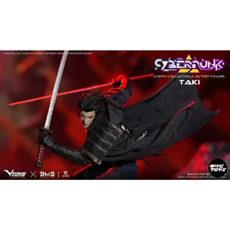 Фото Специальное предложение: В наличии коллекционная фигурка Vtoys Bms 1/12 Cyberpunk Samurai Taki с взаимозаменяемыми масками для взрослых, модель VSD010. №3