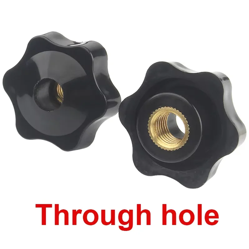 

M4 M5 M6 M8 M10 Бакелитовая ручная ручка Гайка для большого пальца через отверстие/слиповое отверстие Сливовая ручка Гайка Звезда Ручка Пластик Термостойкий