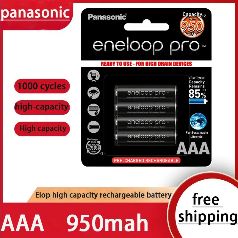 

Panasonic Original Eneloop Pro 950mAh AAA battery For Flashlight Toy Camera PreCharged high capacity Rechargeable Batteries